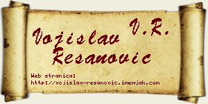 Vojislav Resanović vizit kartica